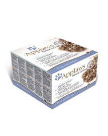 APPLAWS Cat Tin Multipack Fish Collection Cibo umido per gatti con pesce 12 x 70g