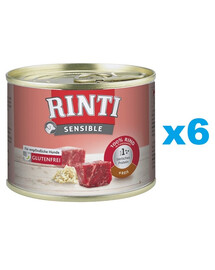 RINTI Sensible manzo e riso 6 x 185g