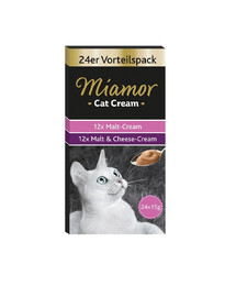 MIAMOR Cat Crema mix pasta di malto + formaggio 24 x 15 ml