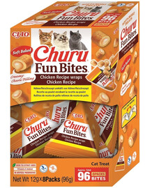 INABA Cat Fun Bites Chicken 8x12g wrap med kyckling för katt