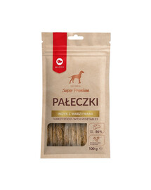 Super Premium Pałeczki z indyka z warzywami 100 g
