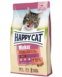 HAPPY CAT Minkas Sterilised Lachs Lax 10 kg torrfoder för steriliserade katter