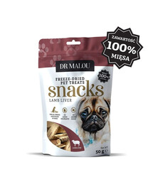 DR MALOU 100% liofiliserad lammlever 50g godis för hundar