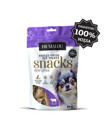 DR MALOU 100% frystorkad nötlunga 50g godis för hundar