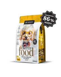 DR MALOU Liofiliserad hundmat Kyckling med pumpa 1 kg torrfoder för hundar