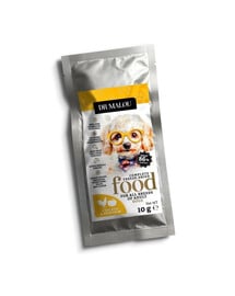 DR MALOU Liofiliserad hundmat Kyckling med pumpa 10 g torrfoder för hundar