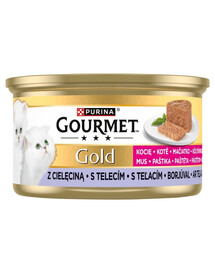 GOURMET Gold Kitten Mousse med kalvkött 85g våtfoder för kattungar