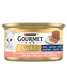 GOURMET Gold Mus med lax 85g våtfoder för katter