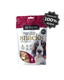 DR MALOU Köttbitar 100% frystorkad anka bröst 50g godis för hundar