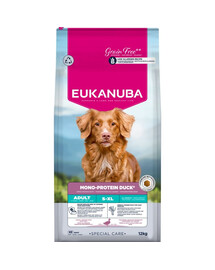 EUKANUBA Special Care Adult Mono-Protein Duck 12 kg torrfoder för vuxna hundar, rikt på färskfryst anka