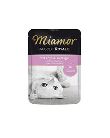 MIAMOR Ragout Royale canard et poulet en sauce 100 g