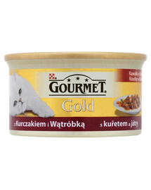 GOURMET Gold Bitar i sås med kyckling och lever 85 g