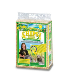 JRS Chipsi Citrus Multi - 60L - liière à base de sciure de bois tendre et parfum citron