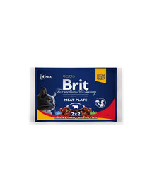 BRIT Premium Pouches Meat Plate 4 x 100 g