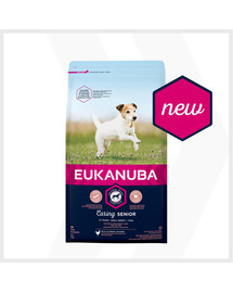 EUKANUBA Caring - Chien Sénior de Petite Race riche en Poulet frais - 3kg