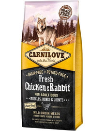 CARNILOVE Fresh Poulet & Lapin pour Chiens Adultes 12 kg