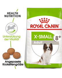 ROYAL CANIN X-Small Adult 8+ 0.5 kg sucha karma dla psów powyżej 8 roku życia, ras bardzo małych