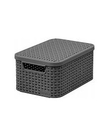 CURVER Panier "STYLE S" avec couvercle gris foncé