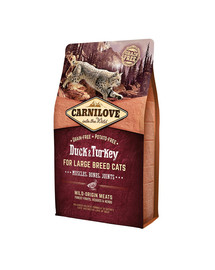 CARNILOVE Chat Grandes Races Canard & Dinde 2 kg
