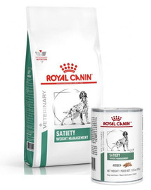 ROYAL CANIN Satiety Weight Management Aliment sec diététique pour chiens adultes 6 kg + Satiety Weight Management Aliment humide 12x410g