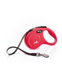 FLEXI Laisse New classic Sangle S 5m Rouge