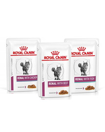 ROYAL CANIN Renal Feline Mélange de saveurs 72 x 85 g