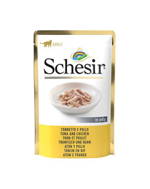 SCHESIR Thon et filets de poulet en gelée 85 g