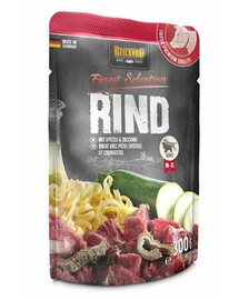 BELCANDO Finest Selection Boeuf avec nouilles et courgettes 6x300g nourriture humide pour chien