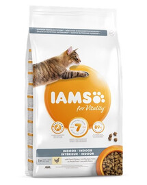 IAMS For Vitality Indoor sucha karma z kurczakiem dla dorosłych kotów przebywających w domu 10 kg