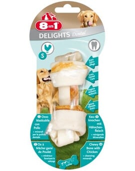 8IN1 Delights Dental S Os à mâcher avec du poulet et des minéraux pour le nettoyage des dents 1 pièce