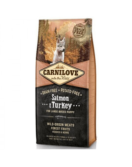 CARNILOVE Chiot Saumon & Dinde pour chiens de Grande Race 1,5 kg