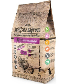 WIEJSKA ZAGRODA - Croquettes dinde et pommes, sans céréales, pour chiots - 2 kg