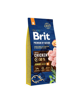 BRIT Premium By Nature Chicken Junior Medium M 15kg