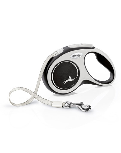 FLEXI Laisse automatique New Comfort S Sangle 5 m Noir