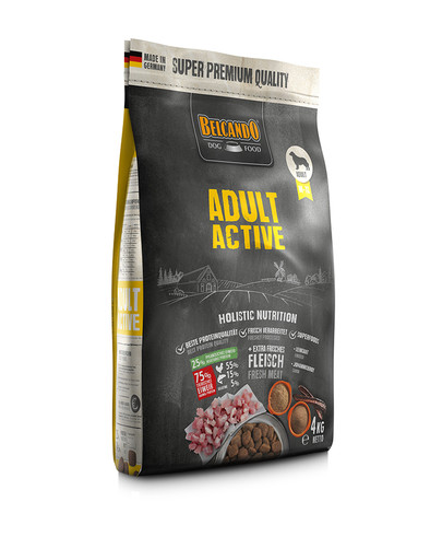 BELCANDO Adult Active 4 kg des croquettes pour les chiens ayant une activité accrue