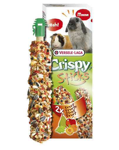 VERSELE-LAGA Prestige crispy sticks fruits four pour lapins de compagnie et cobayes 110 g