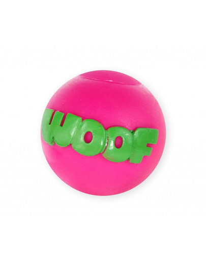 PET NOVA Dog Lifestyle Balle WOOF 8 cm rose