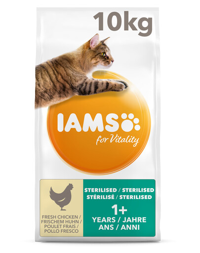IAMS for Vitality Réduction des poids pour les chats adultes après la stérilisation 10 kg
