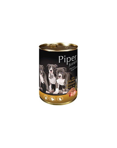 DOLINA NOTECI PIPER Junior - pâtée de gésiers de poulet et riz pour chiots - 400 g