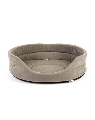 FERA Lit pour chien ovale gris 75x62x22 cm