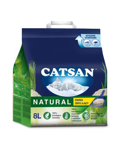 CATSAN Natural 8l litière agglomérante pour chats