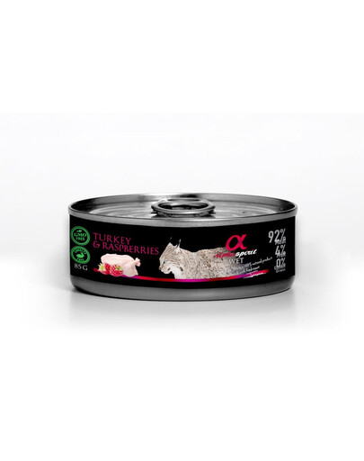 ALPHA SPIRIT Turkey with raspberries Indyk z malinami 85 g