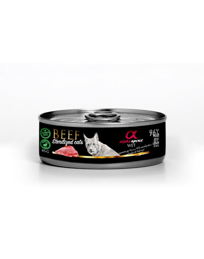 ALPHA SPIRIT Beef for sterilised cats Wołowina koty sterylizowane 85 g