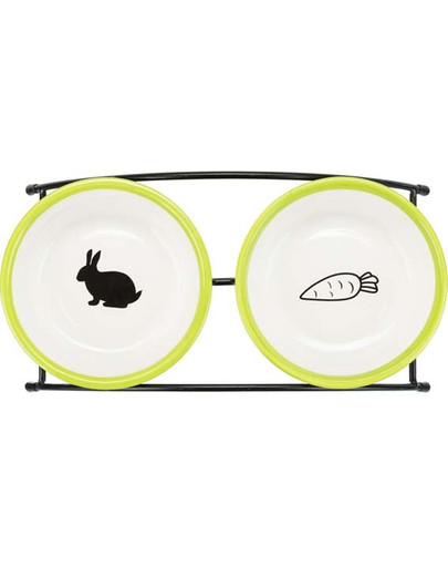 TRIXIE Set d'écuelles pour petits rongeurs 2 × 0.3 l/o 13 cm