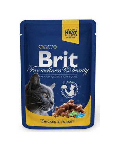 BRIT Premium Adult Chicken and Turkey 24 x 100g
