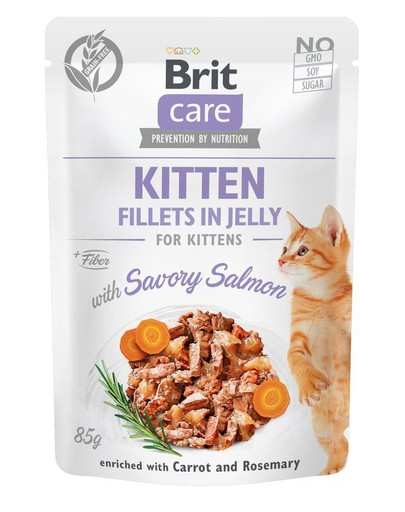 BRIT Care Kitten Fillets in Jelly Savory Salmon 24 x 85 g
