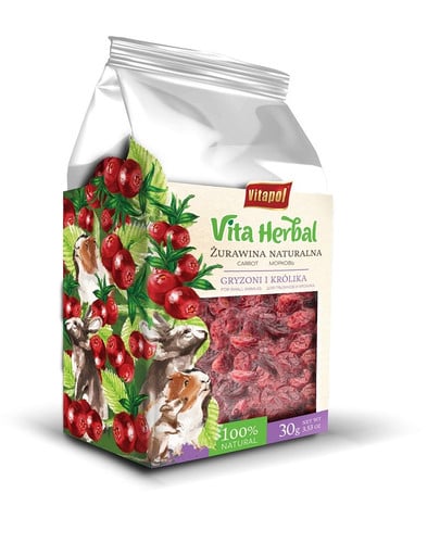 VITAPOL Vitaherbal Friandises pour rongeurs et lapins canneberges