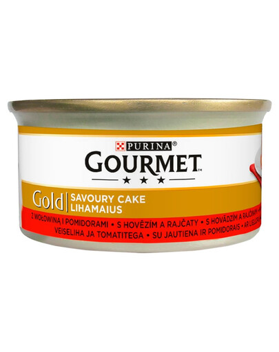 GOURMET Gold Savoury Cake med nötkött och tomater 85 g