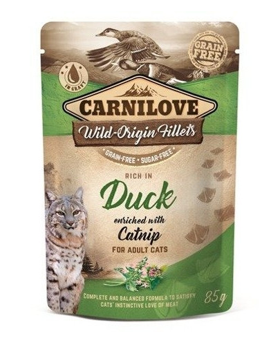CARNILOVE Chat Canard & Herbes aux chats 24 x 85 g