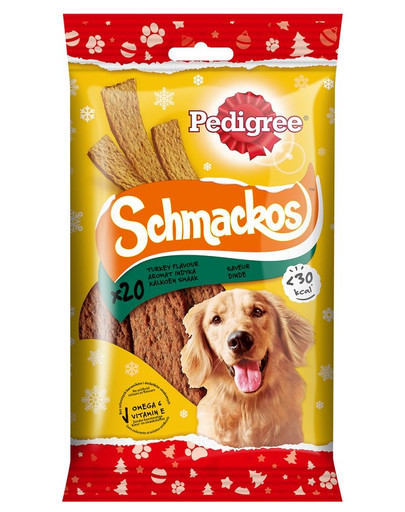 PEDIGREE Schmackos Friandise de Noël à l'arôme de dinde pour chien adulte 144 g